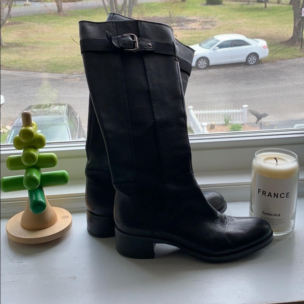 Leather boots